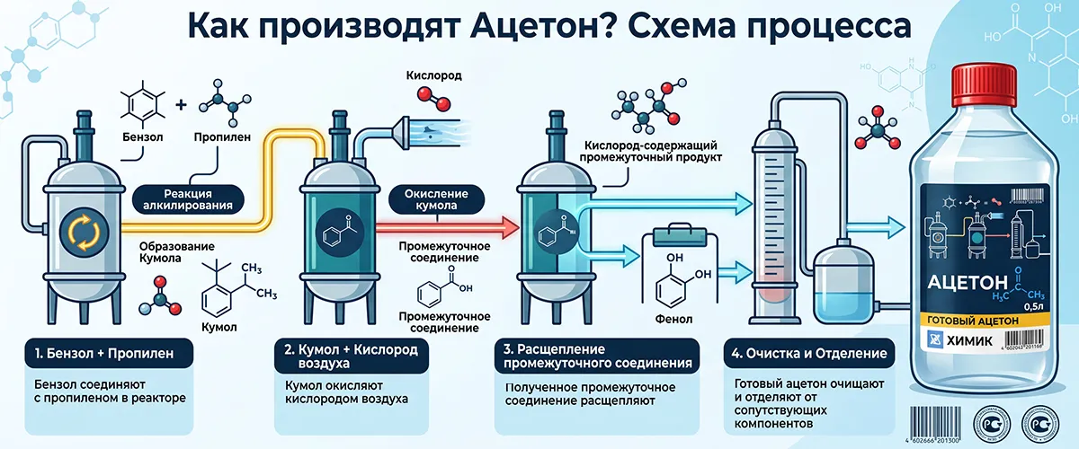 Как производится ацетон?