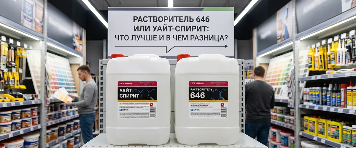 Разница между растворителем 646 и уайт-спиритом