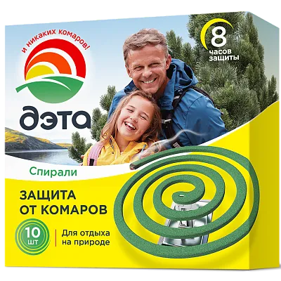 ДЭТА спирали от комаров + подставка 10 шт