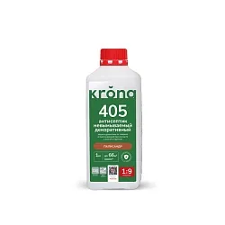 Krona 405 Невымываемый декоративный антисептик, 1 кг, концентрат 1:9