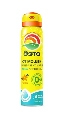 ДЭТА AQUA 6 часов аэрозоль от мошек, клещей и комаров, 100 мл