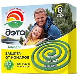 ДЭТА спирали от комаров + подставка 10 шт