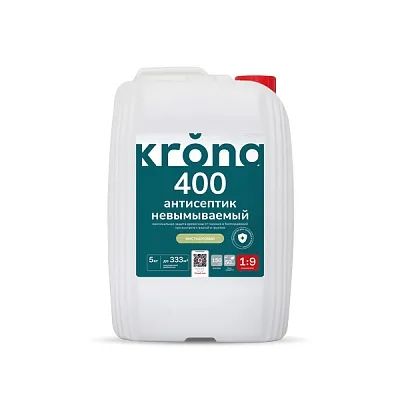 Krona 400 Невымываемый антисептик, 5 кг, концентрат 1:9
