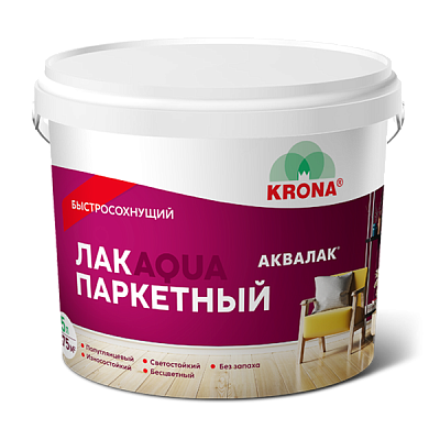 ЛАК ДЛЯ ДЕРЕВЯННЫХ ПОЛОВ АКВАЛАК ПАРКЕТНЫЙ® 5 Л