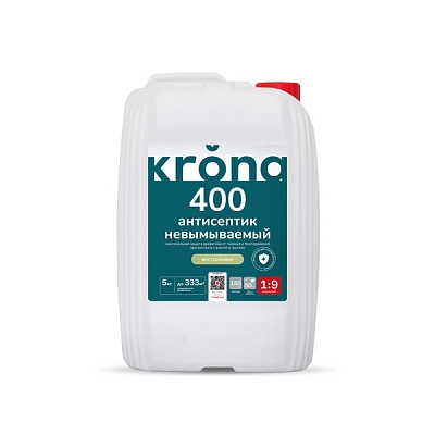 Krona 400 Невымываемый антисептик, 5 кг, концентрат 1:9